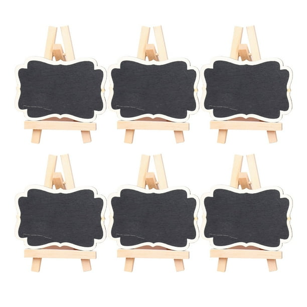 Message Mini Chalkboards Board Ornament Blackboard Display Place Signs Easel Cards Wooden