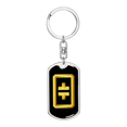 thumbnail image 1 of Theta Gold Crypto Cryptocurrency Stainless Steel or 18k Gold Premium Swivel Dog Tag Keychain, 1 of 8