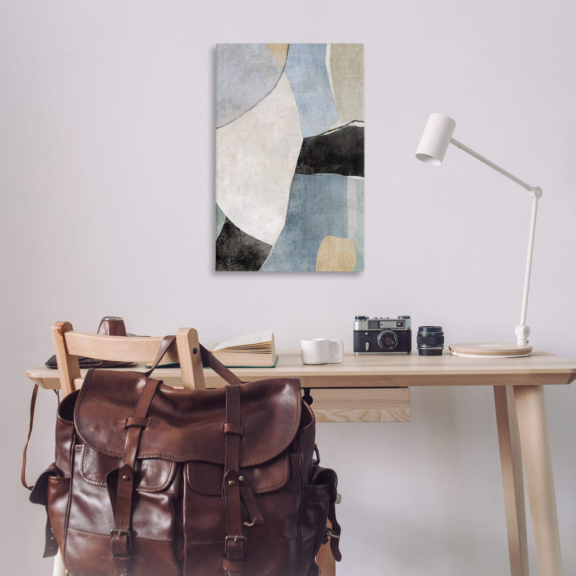 Stupell Industries Cutout Shapes Composition Abstract Painting Wrapped Canvas Art Print Wall Art, 24 x 36