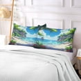 thumbnail image 5 of Summer Seaside Landscape Plush Pillow Cases Standard Size Ultra Soft Warm Pillowcases with Zipper 20"x26", 5 of 9