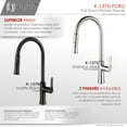 thumbnail image 4 of STYLISH Forli Single Handle Matte Black Pull Down Kitchen Faucet, 4 of 11