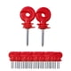 thumbnail image 1 of 100 piezas de aisladores de tornillo para cercas eléctricas, aisladores de cerca para granjas, fáciles de instalar, prácticos aisladores de postes de Rojo, 1 of 9