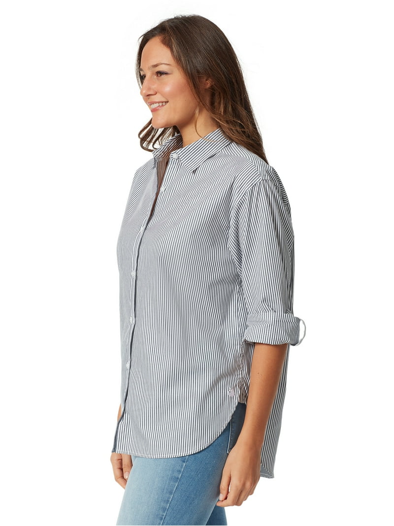 Gloria Vanderbilt Amanda Oversized Shirt - Button-Front - Walmart.com