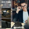 thumbnail image 6 of Nalacover Zipper Wallet Case for Samsung Galaxy A14 5G, Premium PU Leather Wrist Hand Strap Card Slots Holder Flip Folio Cover with Magnetic Suction Kickstand Large Capacity Shockproof Case,Black, 6 of 10