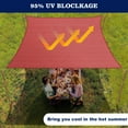 thumbnail image 3 of 2WIN2BUY Rectangle Sun Shade Sail,16'X16'Curved Edge Outdoor Shade Canopy,Breathable 95% UV Block Shade for Patio Garden Backyard,Rust Red, 3 of 8