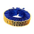 thumbnail image 4 of Volante de cuello de payaso isabelino desmontable para accesorios de fotografía, festivales y festividades. Oro azul, 4 of 8