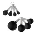 thumbnail image 2 of Juego de 8 cucharas medidoras portátiles con mango de acero inoxidable, fácil de guardar Negro, 2 of 8
