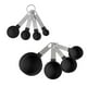 thumbnail image 2 of Juego de 8 cucharas medidoras de plástico PP con escala marcada. Negro, 2 of 8