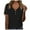 Black, variant on cfhntfmh Tops for Women Trendy Cutout Short Sleeve Casual Summer Shirts Soft V Neck Buttons Solid Color Basic T-Shirts