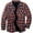 Orange, variant on Herrnalise Men's Coat 2022 New Long Sleeve Lapel Plaid Flannelette Shirt Men's Jacket Orange