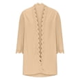 thumbnail image 7 of jiaxiM Summer Cardigans for Women Lightweight Open Front Cardigan Soft Draped 3/4 Sleeve Knit Hollow Out Top, 7 of 7
