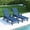 Blue, variant on BACKYARD BEAUTIFUL Outdoor Chaise Lounge , HDPE Pool Lounger with Adjustable Reclining Backrest for Poolside, Backyard & Sunbathing, Black