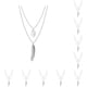 thumbnail image 1 of Jumpingount Collar de cadena Hojas de metal Joyería estética Multicapa Oro Plata Gargantilla Hoja Exagerada Collares en capas Boda Plata Plata 10piezas Jumpingount CBP387611, 1 of 5