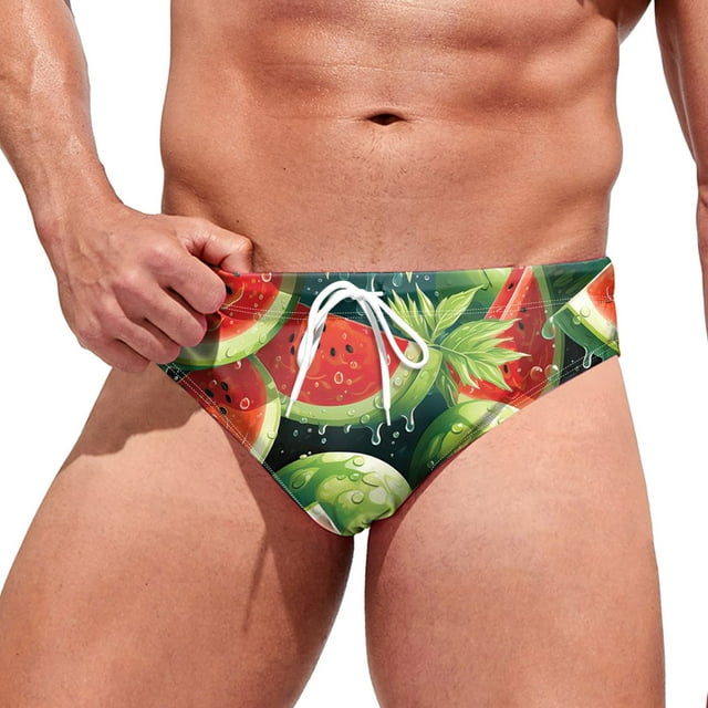 Men's Fashion Leisure Hawaii Soft Comfortable Swimming Hot Springs Triangle Swimsuit Trunks