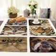 thumbnail image 2 of Mantel individual con estampado de animales en 3D, antideslizante, con aislamiento térmico, plato para cuenco, tenedor, tapete para mesa (MA0058-3), 2 of 4