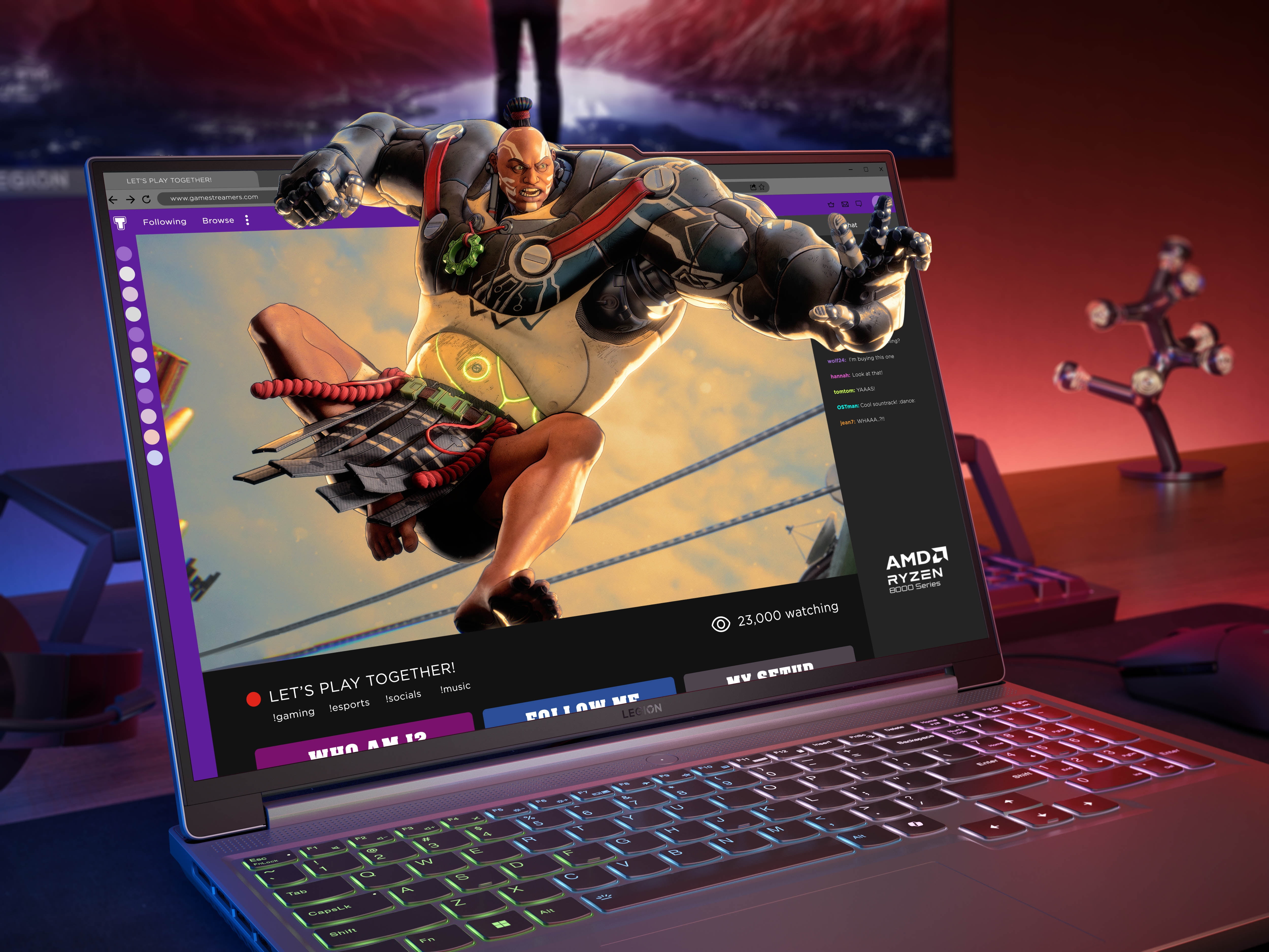 Lenovo Legion Slim 5 16” WQXGA Gaming AMD R7 8845HS NVIDIA GeForce RTX 4060 16GB RAM 512GB SSD