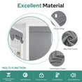thumbnail image 6 of Rongsi 26" x 40" Privacy French Door Curtains No-Punch Insulated Curtains, Thermal Insulated Tie Up Shade Window Covering for Bedrooms Patios, Gray, 6 of 6