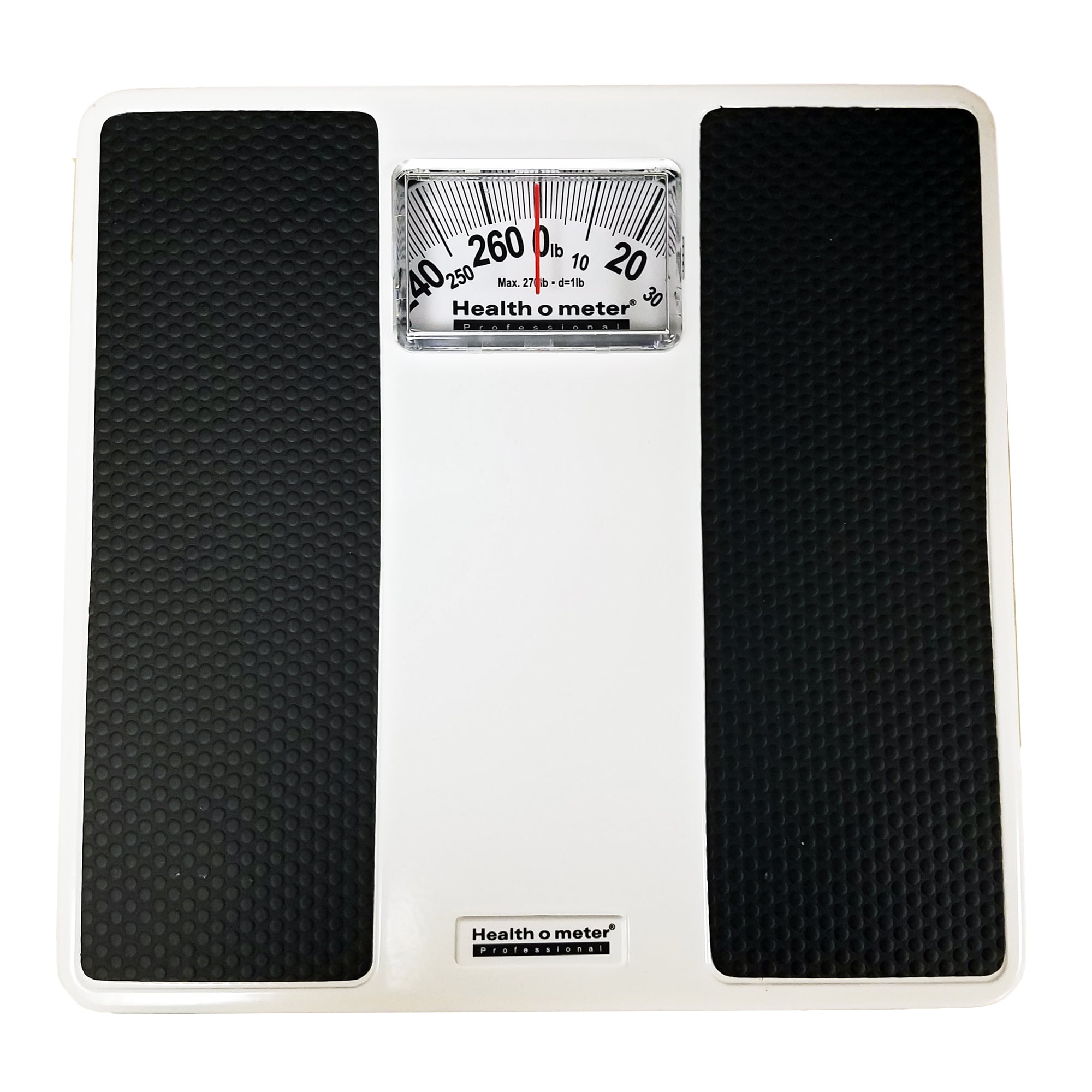 Health O Meter Dial Scale, 270lb Weight Capacity, Black and White