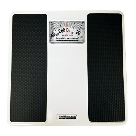 Health O Meter Dial Scale, 270-lb Weight Capacity, Black and White Analog Large Display, 1 Ct