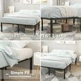 thumbnail image 2 of Teraves 16 Inch Full Size Black Metal Platform Bed Frame with Under-bed Storage for Home Bedroom Furnitures, 2 of 7