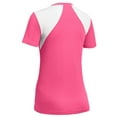 thumbnail image 2 of Expert Brand USA-Made Women's DriMax™ Athletic V Neck T-Shirt, Hot Pink/White, M, 2 of 3