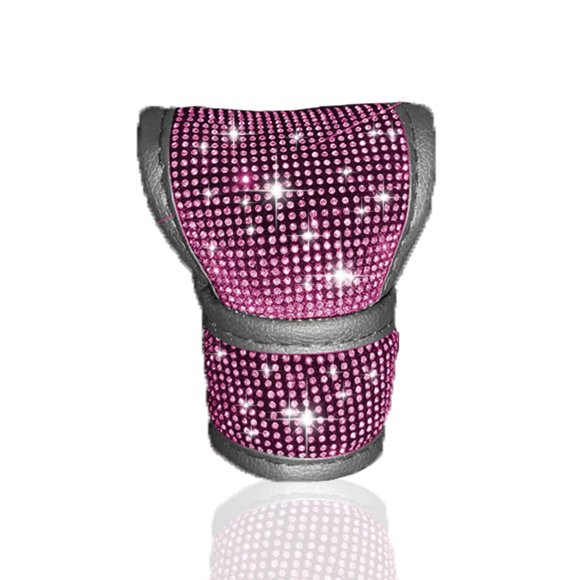 YSTIANN Full Bling Car Gear Shift Cover - Luster Crystal Encrusted, Universal Fit for Vehicles | Glitter Sparkle Protector, Easy - Install Auto Shifter Decor, Luxury Interior Upgrade Accessory