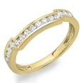 thumbnail image 1 of Dazzlingrock Collection 0.55 Carat (ctw) 14K Round Diamond Ladies Wedding Band Enhancer Guard Ring 1/2 CT, Yellow Gold, Size 8.5, 1 of 1