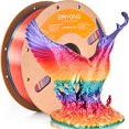 thumbnail image 1 of Filamento Pla Para Impresora 3D Eryone Silk Rainbow 1,75 +/- 0,03 Mm Filamento Multicolor Brillante Pla Degradado De Color Rápido 1 Kg (2,2 Libras) Arco Iris En Cascada, 1 of 5