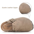 thumbnail image 3 of Sandalias antideslizantes de piel de gamuza para niños pequeños de Clogs ZUSERIS, 3 of 6