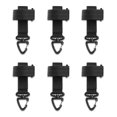 thumbnail image 1 of Gancho de cinturón Percha de mochila exterior Portátil Portátil Trekking Colgante Cintura de cintura Cintura Weble Negro Pack de 6 Vogacara OD011017-01, 1 of 7