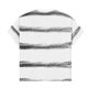 thumbnail image 5 of Blusas y camisas de manga corta y cuello redondo para hombre, blusas casuales de rayas de color liso con lazo y cuello redondo, de manga corta y concisas para hombre., 5 of 8