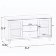 thumbnail image 2 of Historyli Go5H Modern TV Stand With Storage Drawers Glass Doors Entertainment Center TV Console Storage Cabinets Easily Assemble TV Cabinet, 2 of 6