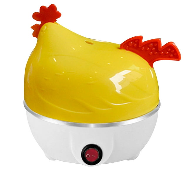 7 Eggs Capacity Egg Cooker - Chicken Shape, Auto Shut-Off, Food Grade Material, for Breakfast Steaming