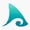 1pcs, variant on Teal Shark Fin Ocean Wave Sticker
