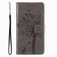 thumbnail image 1 of Wallet Case For Huawei P Smart 2018 2019 2020 2021 P8 P9 P20 P30 P40 Lite Pro 2017 Cute Cat Tree Card Slots Protect Cover D06F Grey For P10, 1 of 6