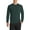 Dark Green, variant on Long Sleeve Performance Blend Moisture Wicking Cotton Poly with Rib Knit Collar T Shirt