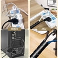 thumbnail image 5 of Black Computer Cable Management Sleeve Tube Under Desk Cord Organizer,78.74*1.1Inch Cover Wrap Easy To Install Messy Wire Solution For Tv Office Pc, Pet Chew And Bite Proof Cable Protector, 5 of 5