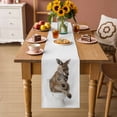 thumbnail image 3 of Table Runner - 48 Inch Long, Funny Kangaroos Kitchen Dining Table Runner Dresser Scarves, Cute Art Fun Lovely Animals on Toilets Farmhouse Decor for Coffee Tables Wedding Party Banquet, 3 of 8