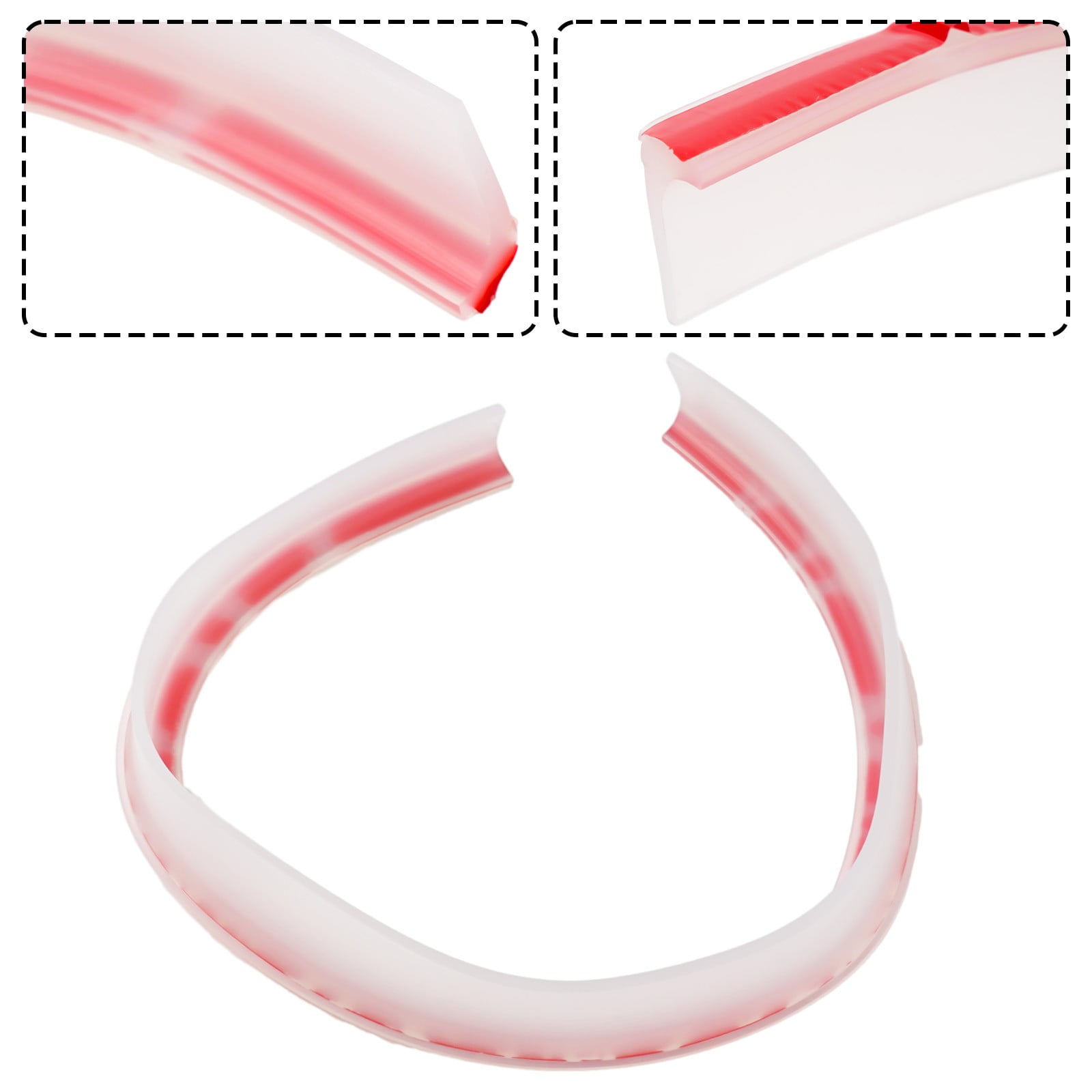 HYDD Bande De Bloquer L'eau En Silicone - Seuil D'eau Pliable Barrage Seuil De Douche Joint étanchéité Douche,Joint De Rechange étanche Pour Bas Porte De Douche En Verre