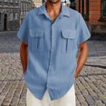 thumbnail image 2 of Hawaiian Shirt for Men Tropical Lapel Button Down Graphic Lapels Shirts Casual Hawaiianss Short Sleeve T Shirt Summer Shirts Men, 2 of 6