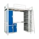thumbnail image 2 of Cama de dormitorio con armario para niños, escritorio doble, litera tipo Loft para adultos, camas de acero inoxidable con escritorio, 2 of 3