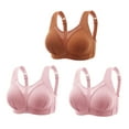 thumbnail image 1 of Timegard 3pc Bra for Women No Underwire Mesh Adjustable Strap Full Support Comfortable Seniors Bras, 1 of 6