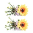 thumbnail image 1 of Delicate Sunflower Bridal Comb for Wedding Hair Accessories Multi Color Cloth Fits All Occasions 2pcs, 1 of 8