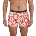 thumbnail image 4 of Wukai Beige Flowers Print Men’s Underwear Breathable Boxer Briefs,&nbsp;Moisture Wicking & Breathable-Small, 4 of 7