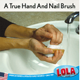 LOLA Hand & Nail Cleaning Brush, DualSided Bristle Soft & Stiff W