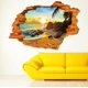 thumbnail image 4 of 1 Uds. Etiqueta de pared estereoscópica 3d de moda de sol de playa con impresión estereoscópica súper fuerte 60cm * 90cm, 4 of 5