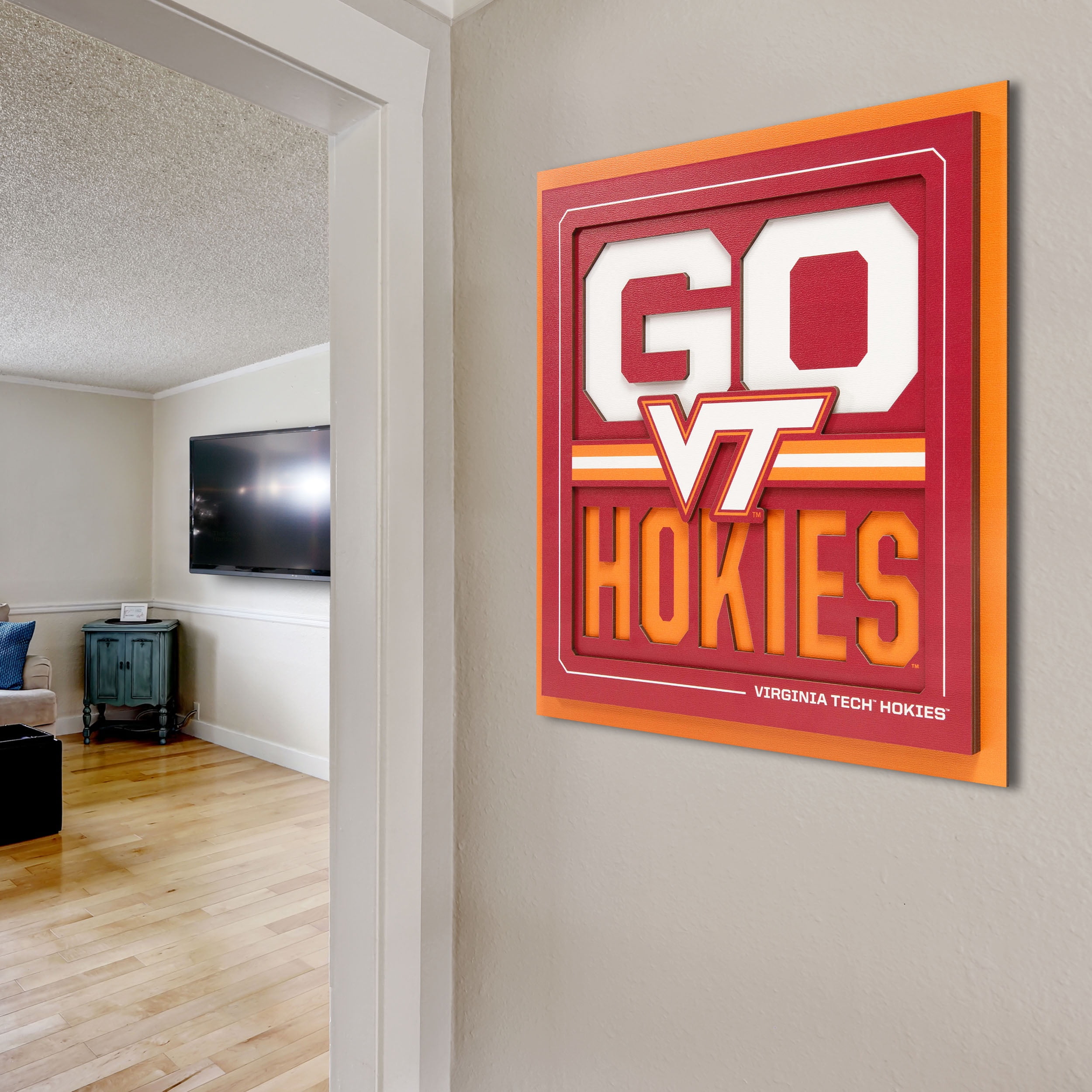 YouTheFan NCAA Virginia Tech Hokies Slogan Series 3D Wall Art