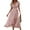 Pink, variant on Women's Summer Floral Boho Maxi Dress Short Sleeve Wrap V Neck Ruffle Long Flowy Beach Wedding Guest Dresses 2XL