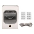 thumbnail image 1 of Miniventilador portátil recargable por USB con rotación de 120°, solución de refrigeración de escritorio, color blanco, CC 5 V, 7 W, diseño extraíble, 1 of 8