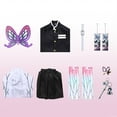thumbnail image 3 of Forfamy Shinobu Cosplay Costume Kids Kochou Shinobu Kimono Cosplay Outfit Women Men Halloween Costume with Earring, 3 of 5